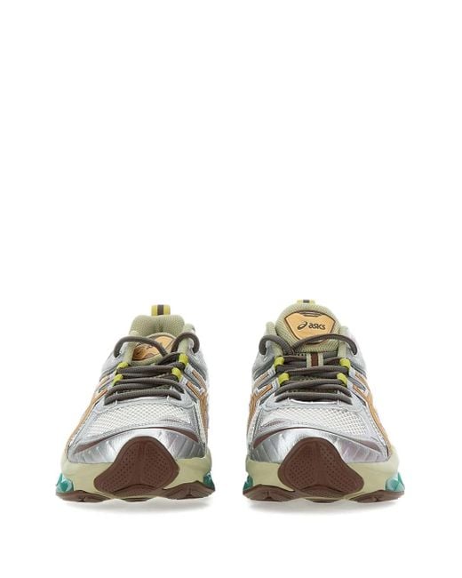 Asics Green Mesh Panelled Running Sneakers