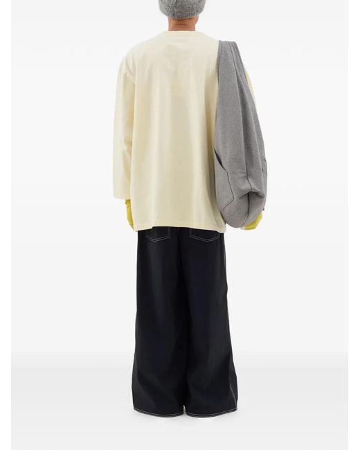 Sunnei White Mega Long-Sleeve T-Shirt