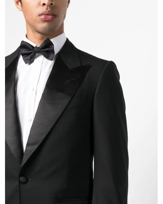 Tom Ford Black Two-Piece Single-Breasted Suit for men