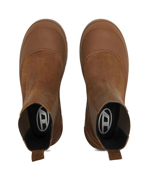 DIESEL Brown D-Donald Ankle Boots for men