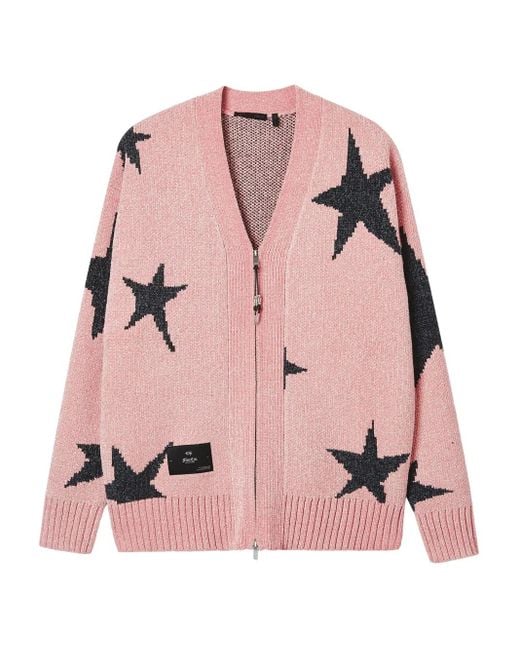 Cardigan Zippé À Étoiles Imprimées FIVE CM pour homme en coloris Pink