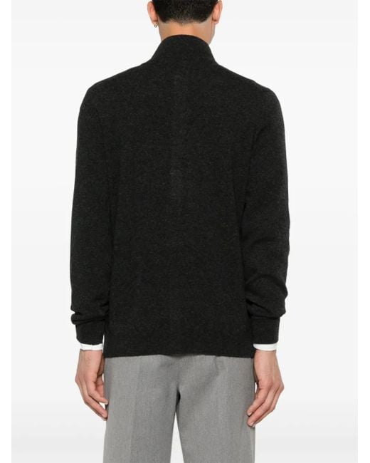 Fedeli Black Cashmere Cardigan for men