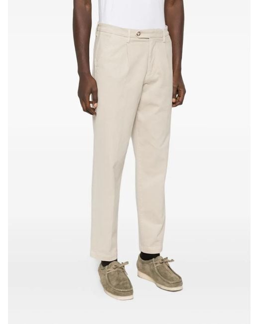Pantalones con bolsillo plisado Re-hash de hombre de color White