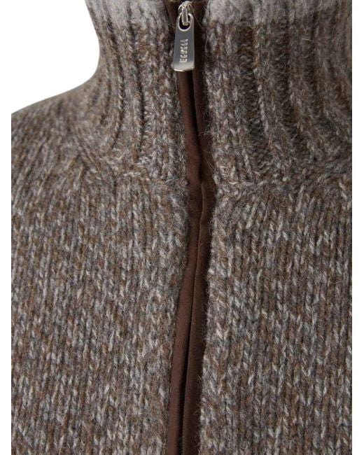 メンズ Fedeli ハーフジップ オーガニックコットンセーター Gray