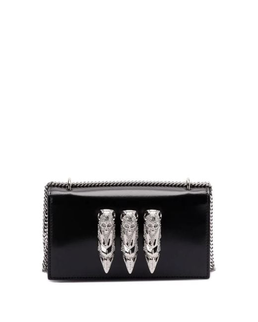 Philipp Plein Black Small Leather Shoulder Bag