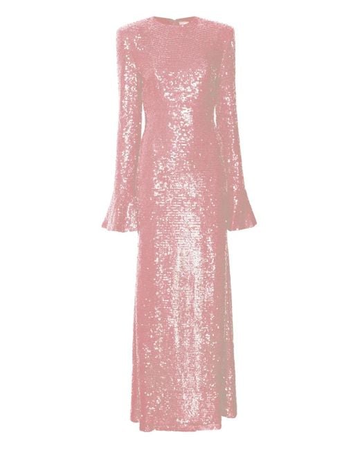 LAPOINTE Maxi-Rok Met Pailletten in het Pink