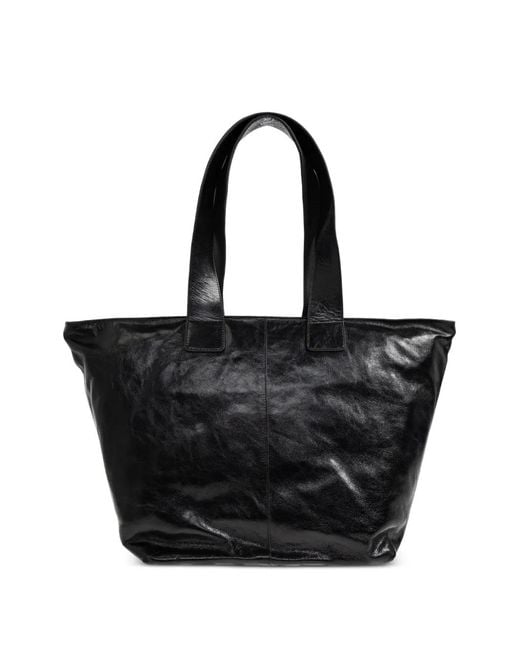 AllSaints Black Jean Rey Leather Tote Bag