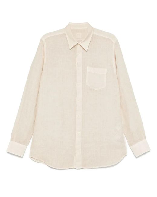 メンズ 120% Lino リネンシャツ White