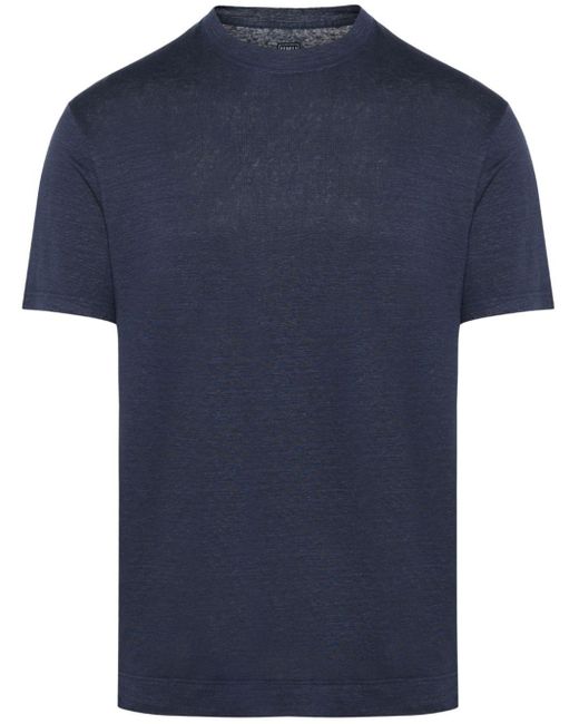 Fedeli Extreme Slub-T-Shirt in Blue für Herren