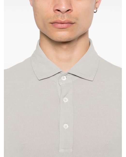 Drumohr White Long-sleeve Polo Shirt for men