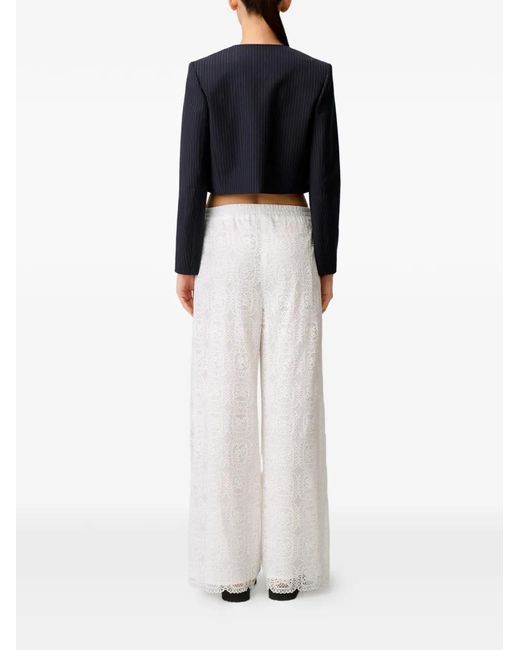 Claudie Pierlot Broek Met Trekkoord En Kant in het White