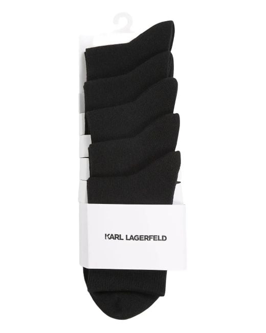 Karl Lagerfeld Black Cotton Socks Pack