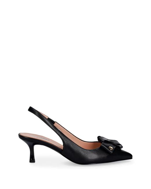 Love Moschino Black Bow-Detail Slingback Pumps