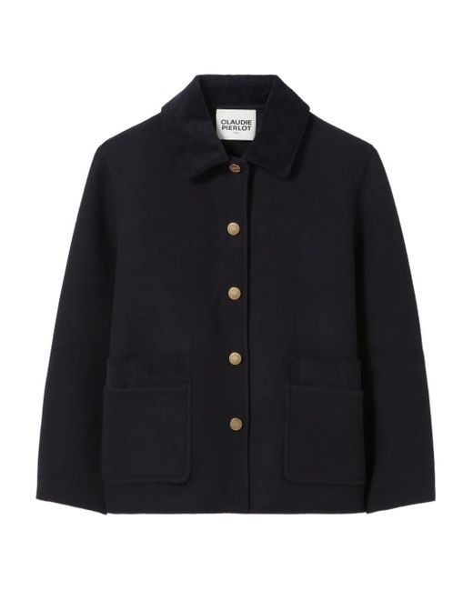 Cappotto Sartoriale Crop di Claudie Pierlot in Blue