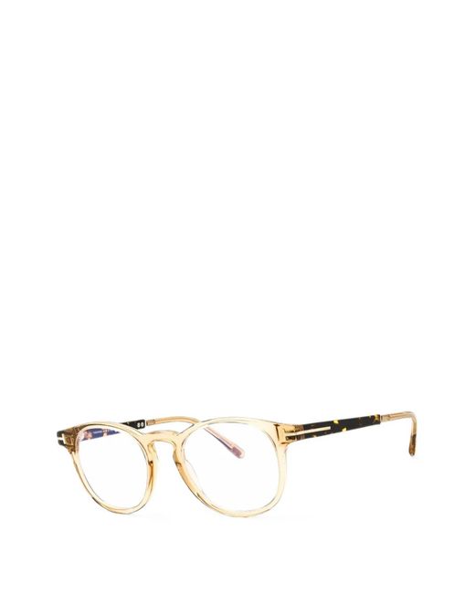 Tom Ford Natural Round-Frame Glasses