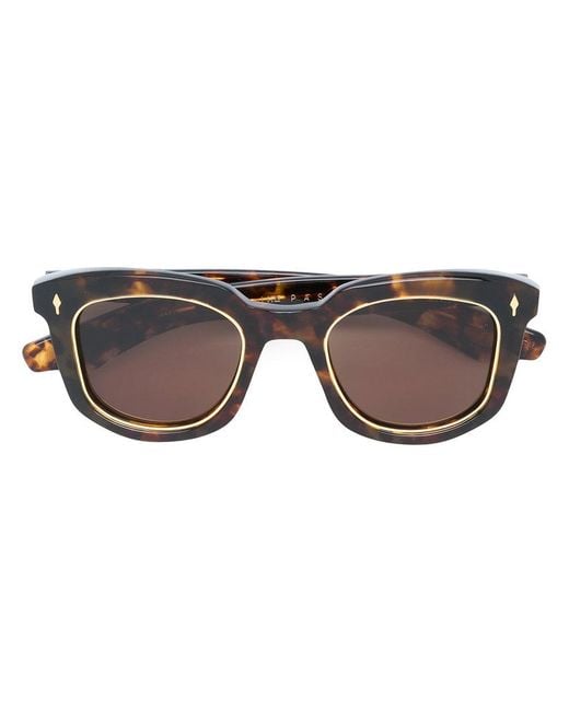 Jacques Marie Mage Brown Pasolini Sunglasses