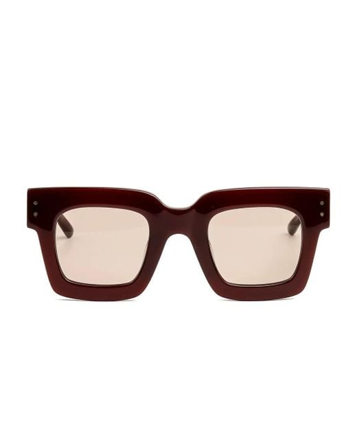 Kaleos Eyehunters Brown Wren Square-Frame Sunglasses