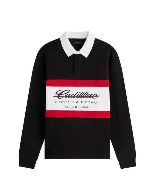 Tommy Hilfiger Red X Cadillac Formula 1 Team-Logo Polo Shirt