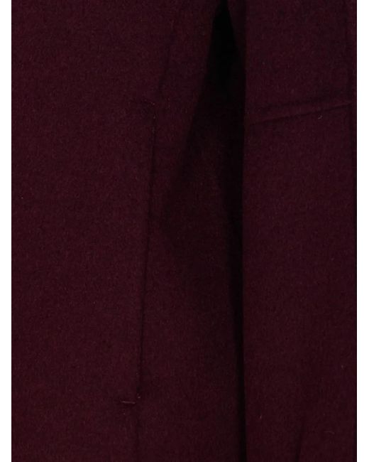 Twinset Red Snap-Button Crew-Neck Jacket