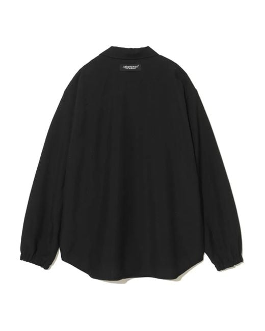 Undercover Black Elastic-Cuff Wool Jacket for men