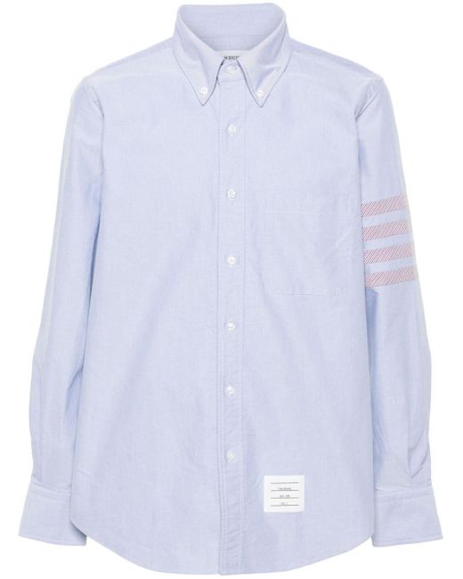 Chemise à détails rayés Thom Browne pour homme en coloris White