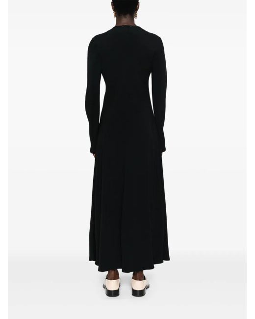 Robe À Manches Longues En Satin Envers 12875Mydress Forte Forte en coloris Black