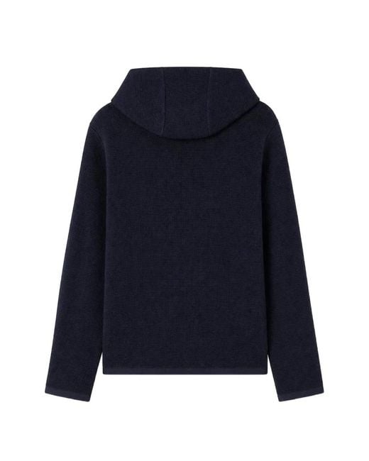 RETORI Black Knitted Zip-Up Hoodie for men
