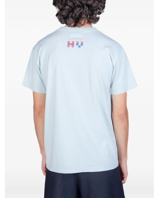 Henrik Vibskov White Cross Stitch T-Shirt for men