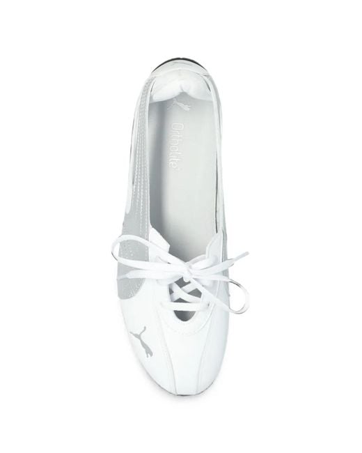 PUMA White Speedcat Ballet Sneakers