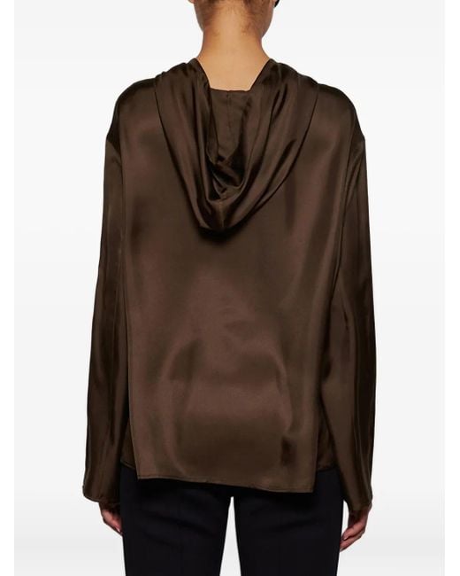 Top de manga larga con capucha Loulou de Saison de color Brown