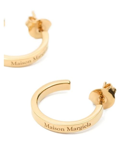 Maison Margiela Metallic Logo-Reference Earrings