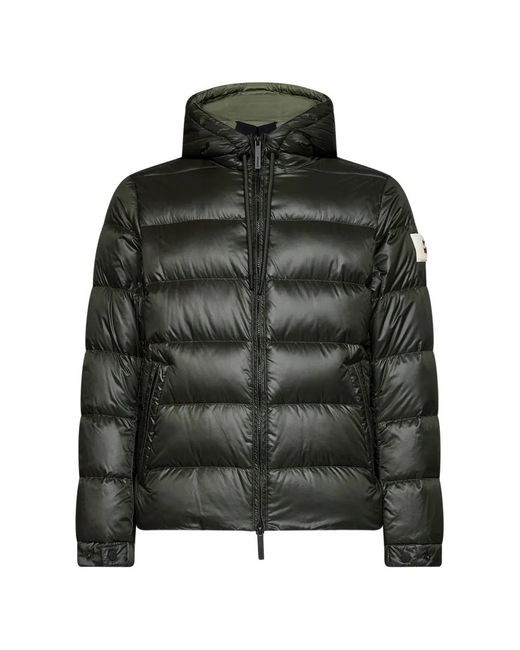 AFTER LABEL Black Verbier Quilted Hooded Jacket for men