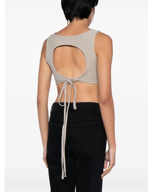 Low Classic Gray Cropped Corset Top