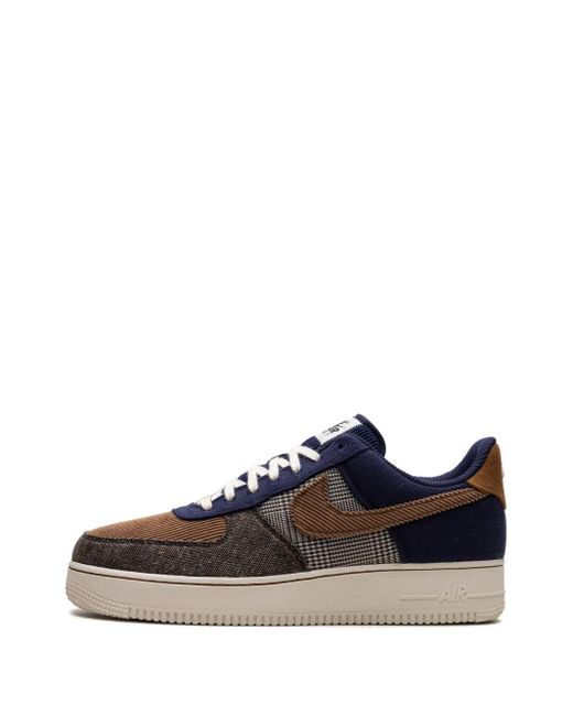 Nike Blue Air Force 1 "07 Premium Tweed Corduroy" Sneakers