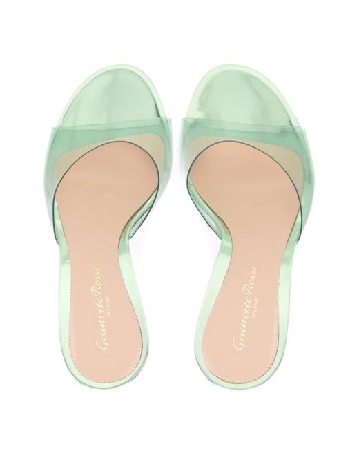 Gianvito Rossi Green Sofia Cone-Heel Mules