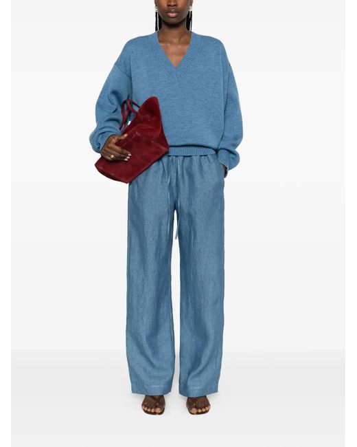 Rohe Blue Drawstring Palazzo Pants
