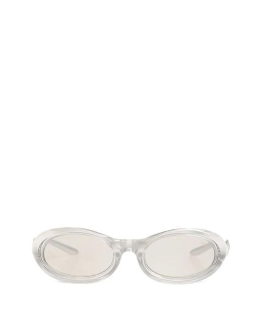 DIESEL White Oval-Frame Sunglasses