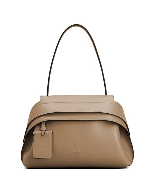 Tod's Natural Wave Small Leather Shoulder Bag