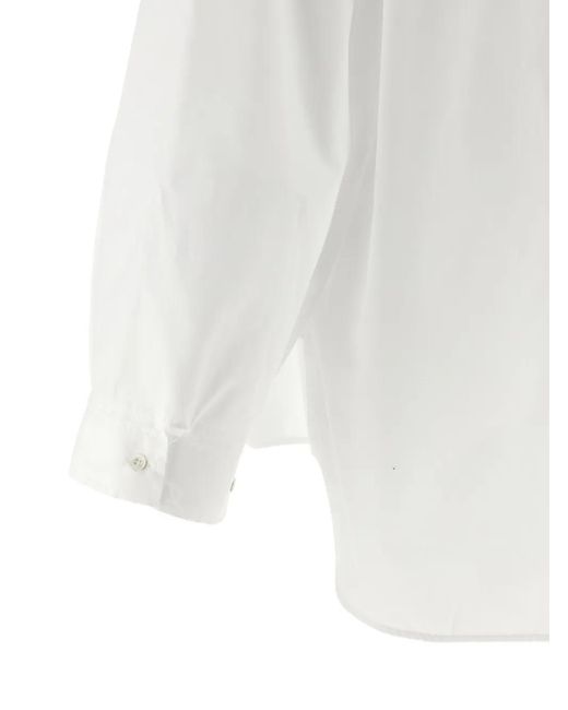 Jejia White Crazy Smoking Plissé Shirt
