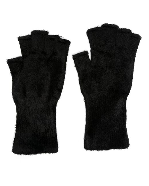 SAPIO Black Fingerless Gloves for men