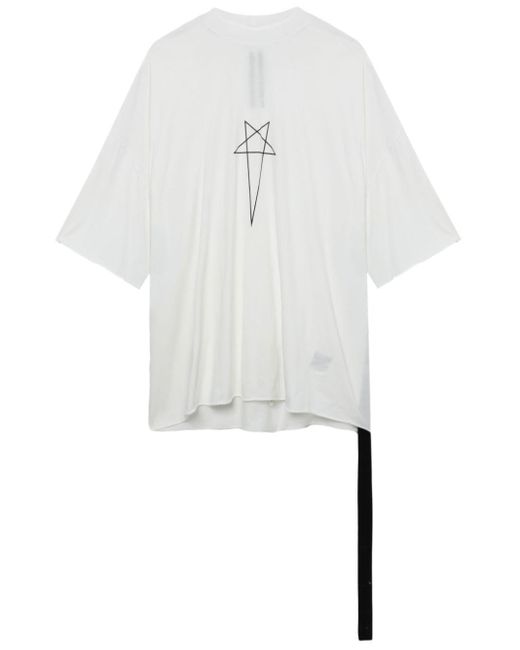 T-shirt con stampa grafica di Rick Owens in White da Uomo