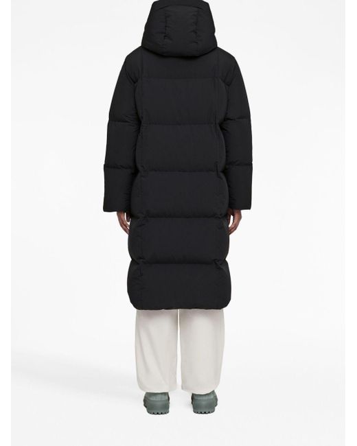 Jil Sander Black Long-sleeved Hooded Padded Jacket for men