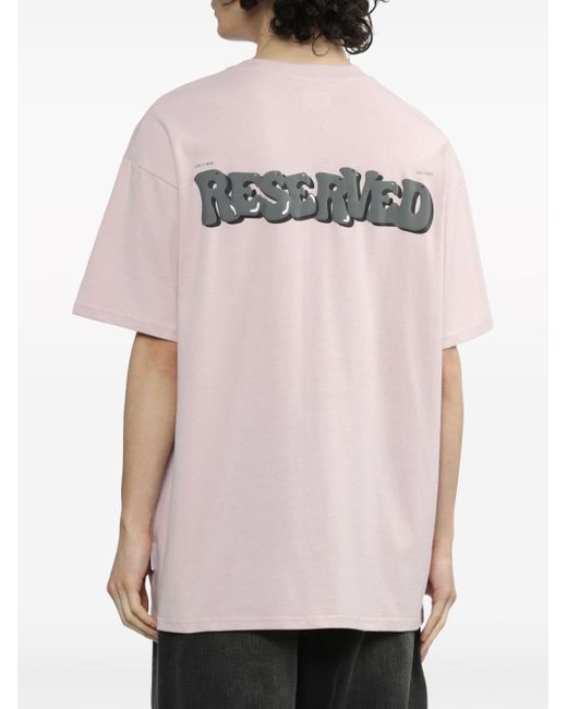 Izzue Pink Slogan-print Cotton T-shirt for men