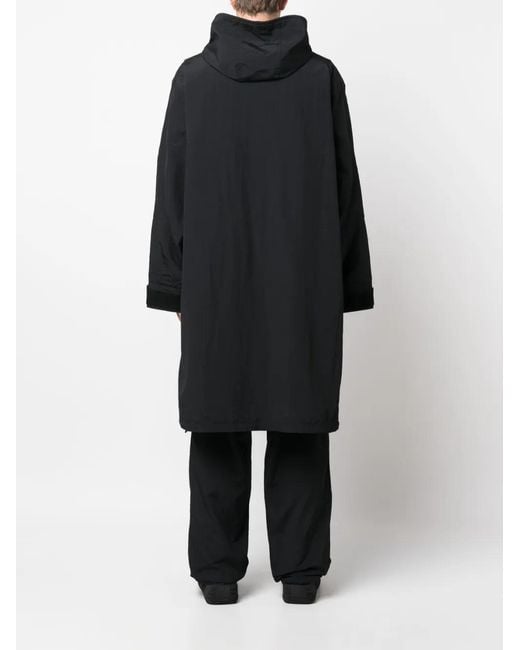 OAMC Black Zip-Up Hooded Parka for men