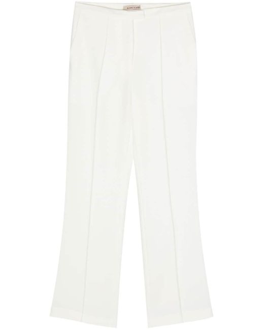 Blanca Vita White Pleomele Cady Straight Trousers