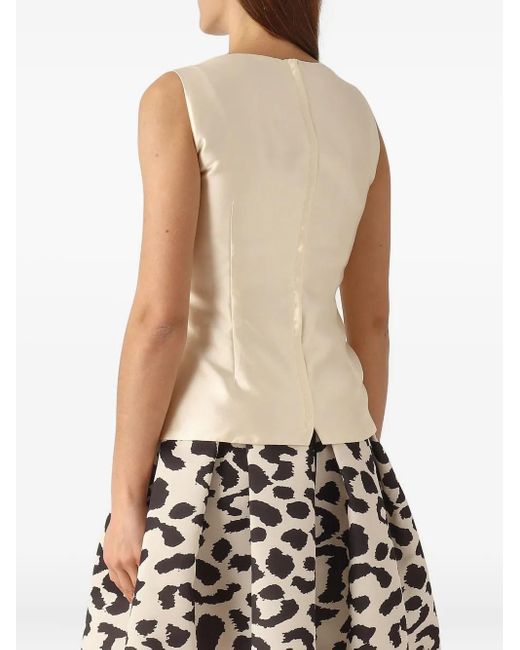 GIADA CURTI White Sleeveless Top
