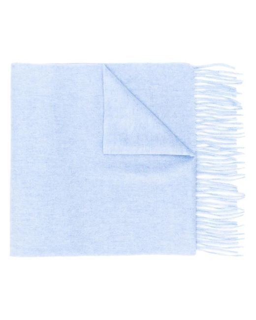 N.Peal Cashmere Blue Woven Cashmere Scarf