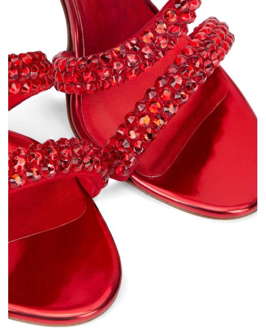 Casadei Red 100Mm Alice Blade Maxi Sandals