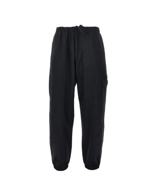 Stone Island Blue Logo-Patch Cargo Pants for men