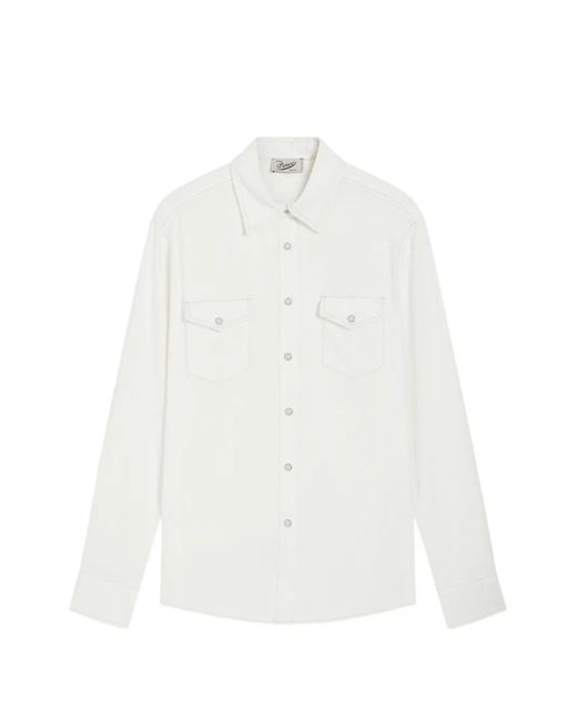 Pence White Buttoned Pocket Shirt